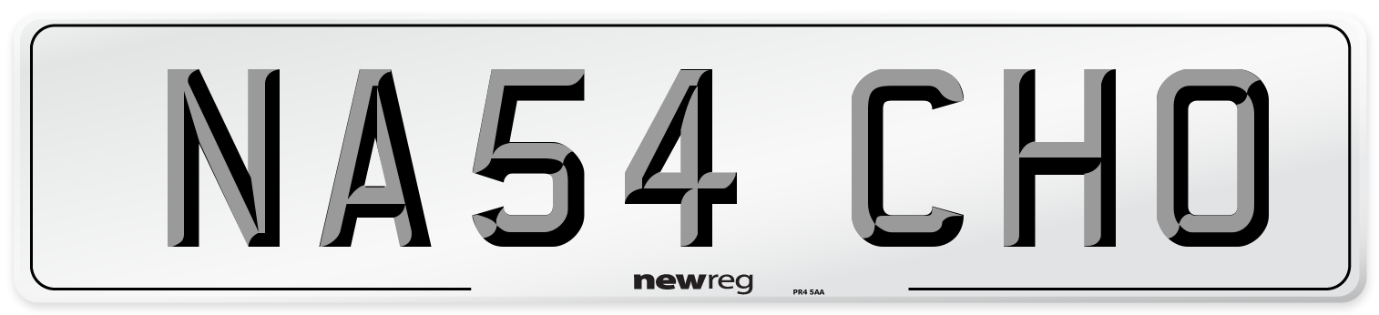 NA54 CHO Number Plate from New Reg